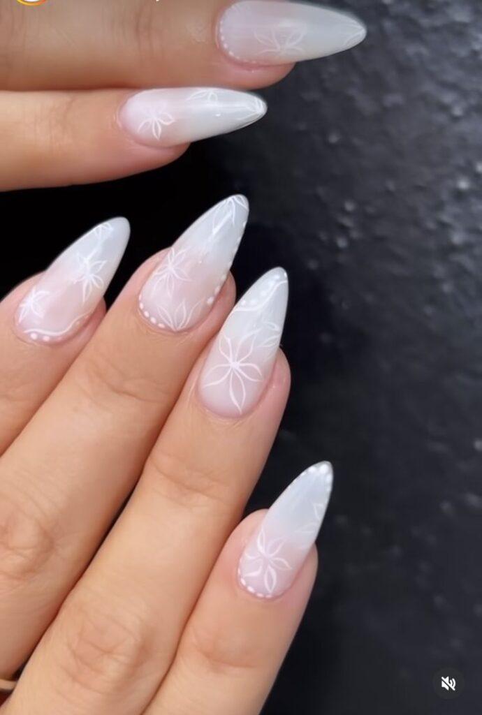 Milky White Almond Nails 20 Gorgeous Styles To Try Elegant Chic 1 11 32 690x1024