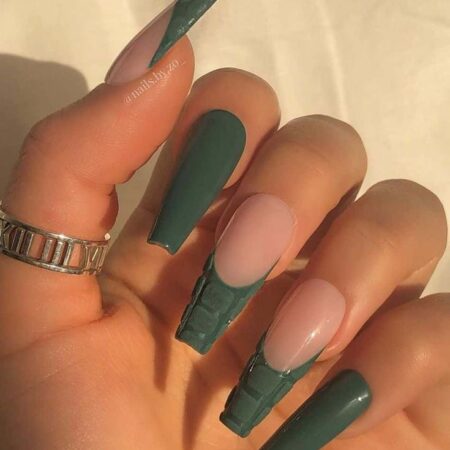 30 Elegant Long Square Nails French Tip Designs